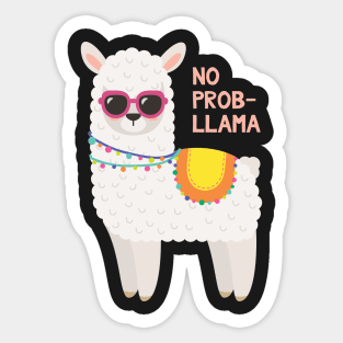 No Prob Llama - Funny Llama Sticker